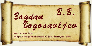 Bogdan Bogosavljev vizit kartica